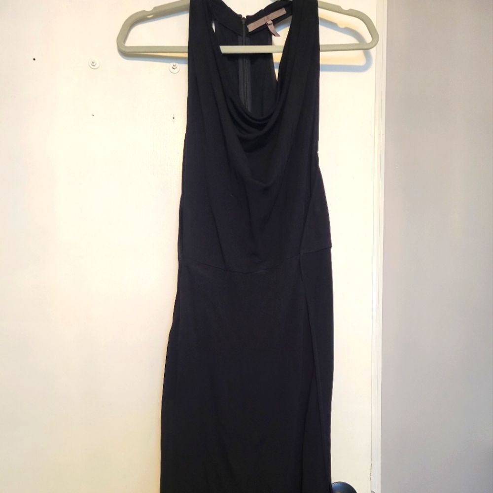 Halston Heritage Drape Neck Dress,  Size Small